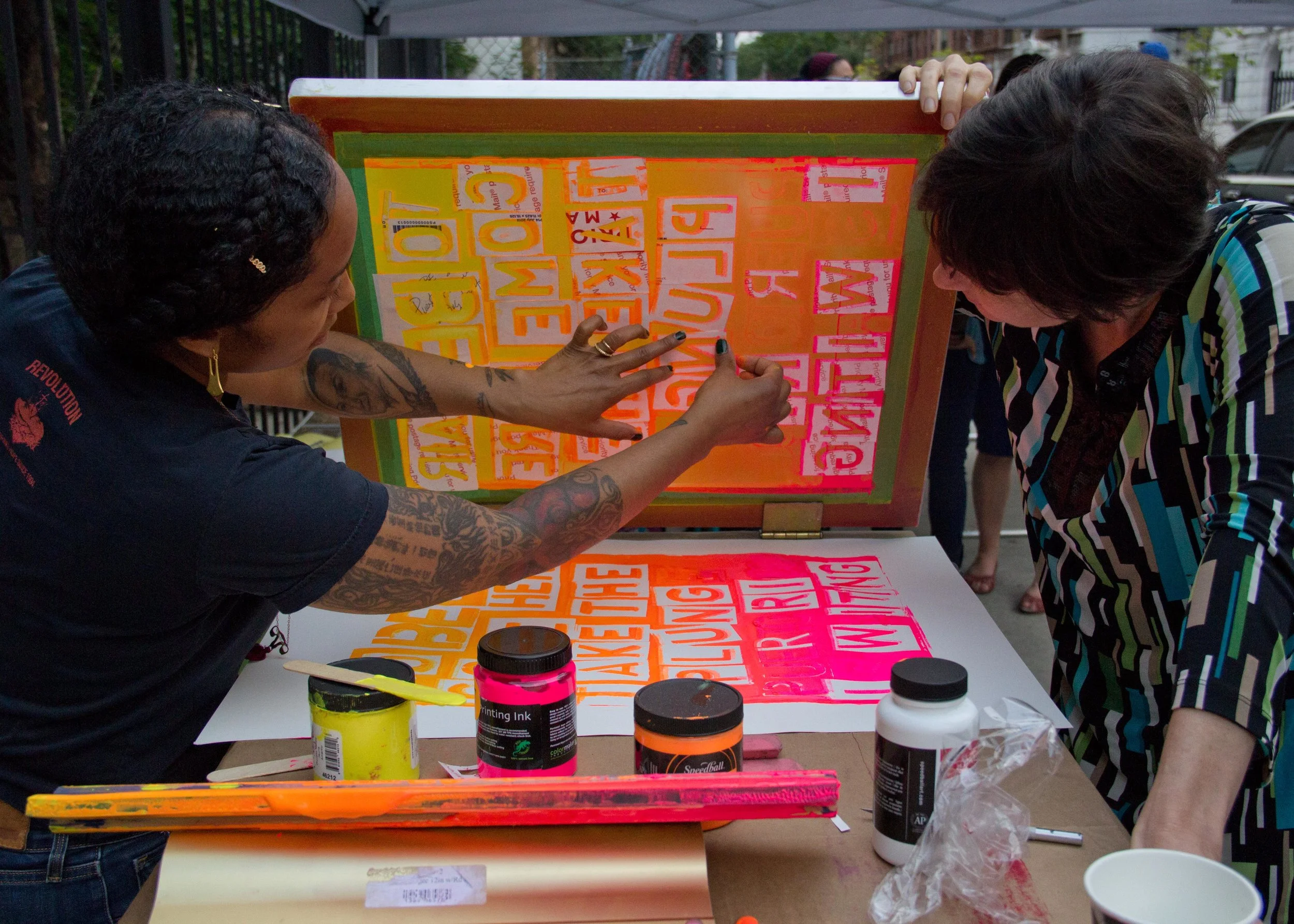 Street silkscreen workshop