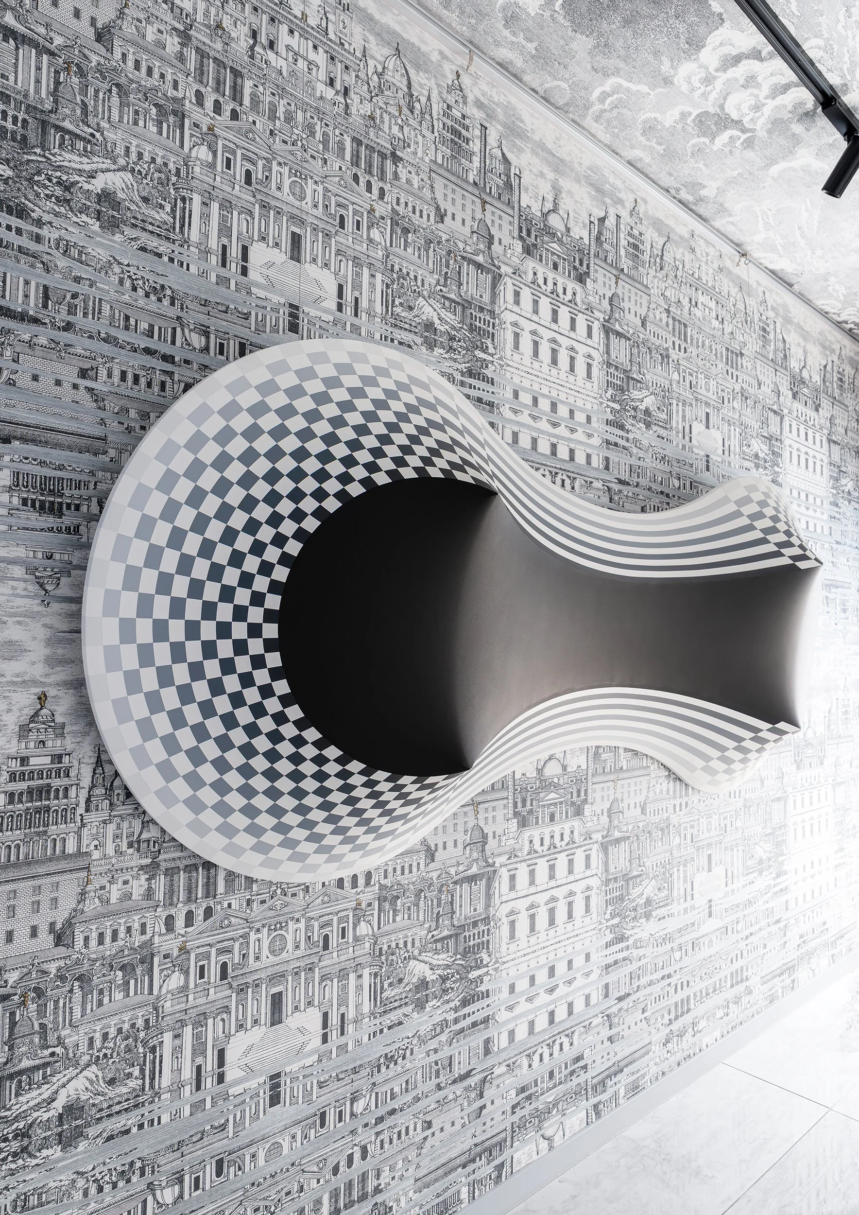   Form-Giving Conditions   Typological:   Space (in)Tension | Constraining Structure | Tensioned Membrane | Dynamic Equilibrium | Constitutive Void    Particular:   Stretched Body | Spatial Curvature | Spatial Extension | Spatial Cavity Distorted Gri