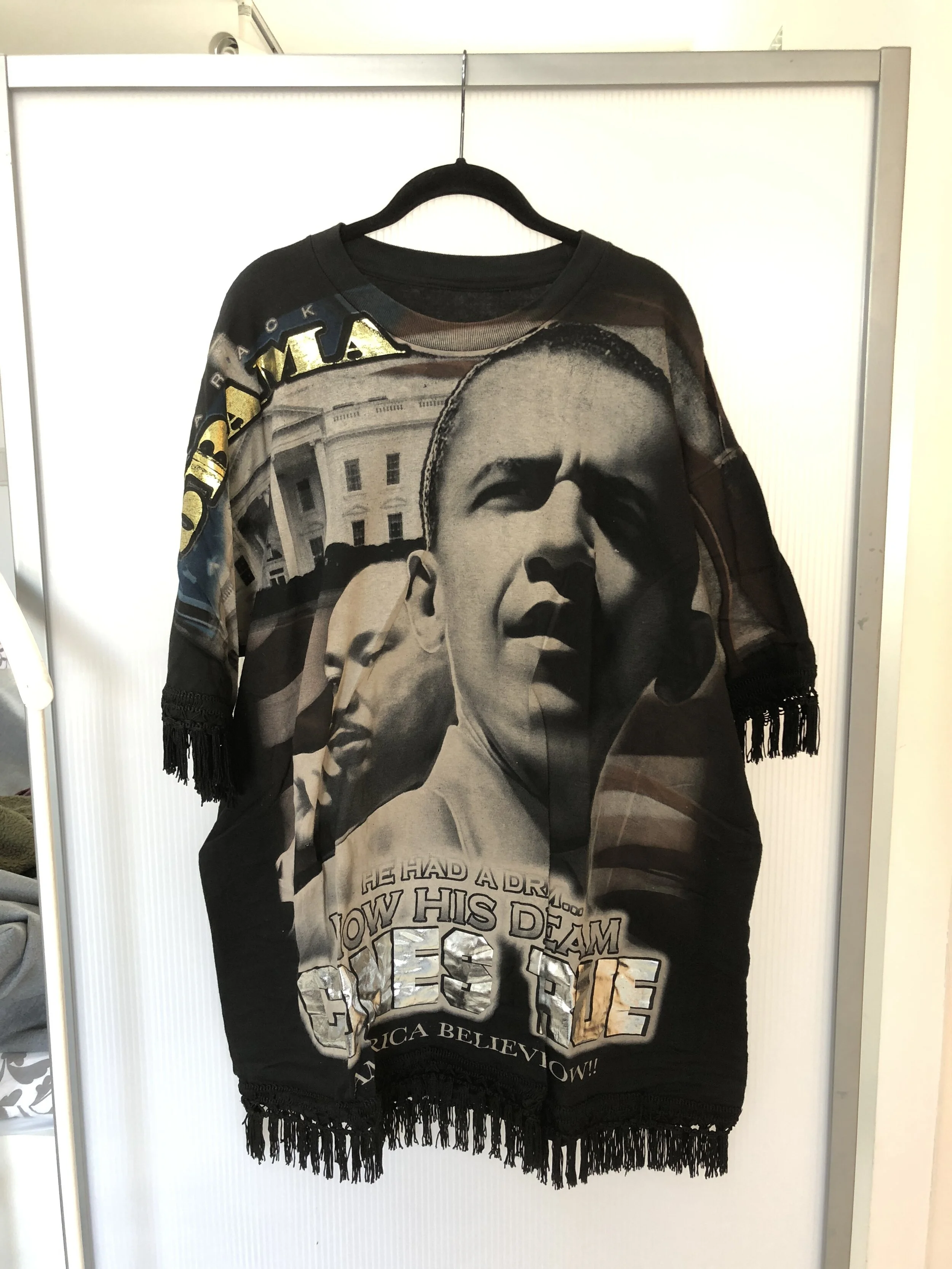 MLK Obama Shirt with Fringe