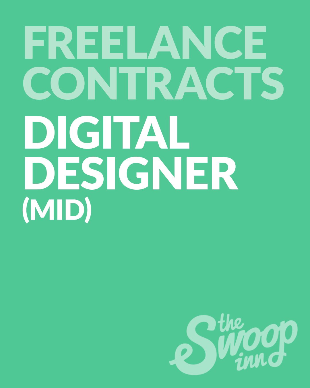 MID LEVEL DIGITAL DESIGNERS APPLY NOW!
To find out more about freelance &amp; permanent opportunities with the best agencies and brands in town, visit the jobs page on our website&hellip; https://theswoopinn.com/jobs
#theswoopinn