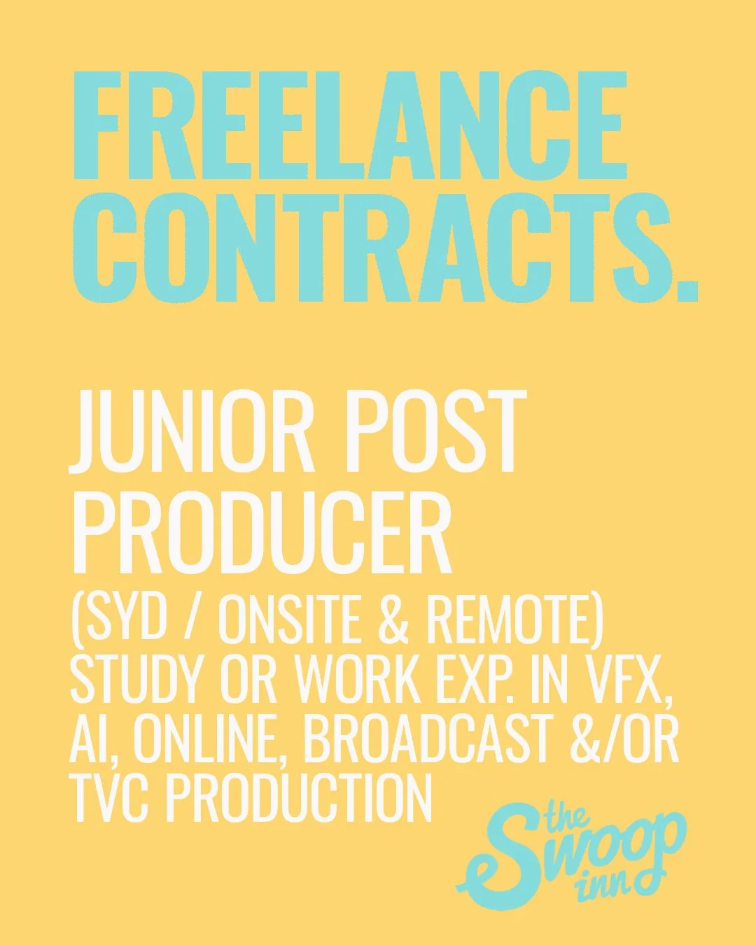 Freelance Junior Post Producer contracts