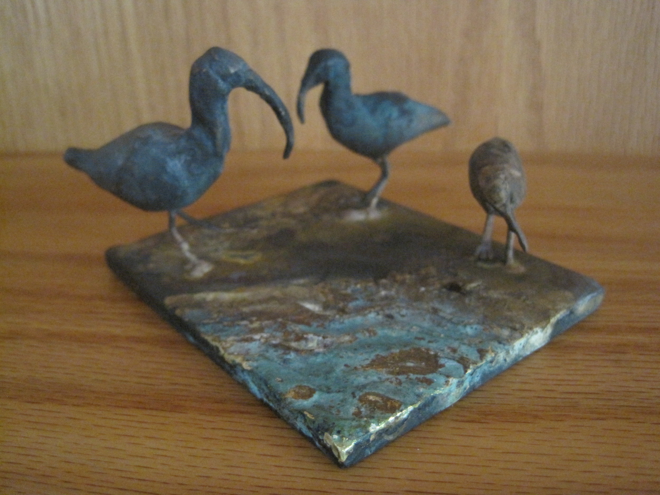 Shorebirds, 2013, bronze, steel