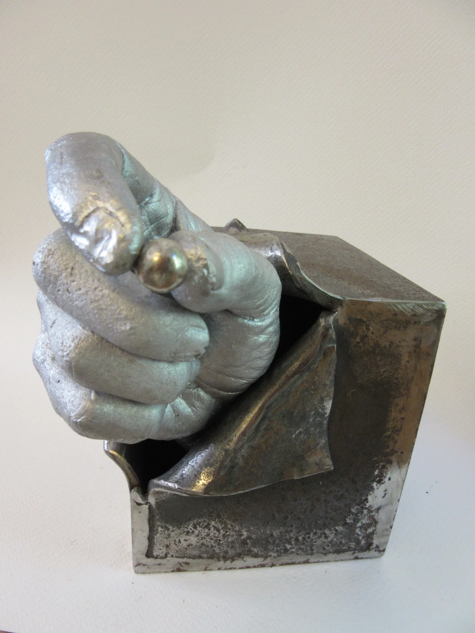 Untitled , steel, aluminum 8" x 8", SJ ICA Auction