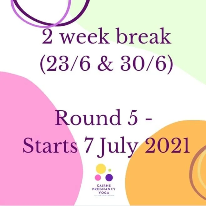 A friendly reminder, classes are paused for 2 weeks, whilst Chelsea is away for holidays. Round 5 starts on 7 July! Sign up is now open...

And cos I'm feeling all the newborn bubble feels, feel free to use the discount code YOGIMUMMA for 10% off! 

