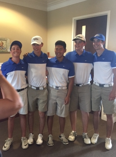 Congratulations to our Varsity Boys who finished 7th out of 13 teams at the district tournament. They fought hard and had two very good rounds, with beating their all time best on Day 1. Way to go boys!