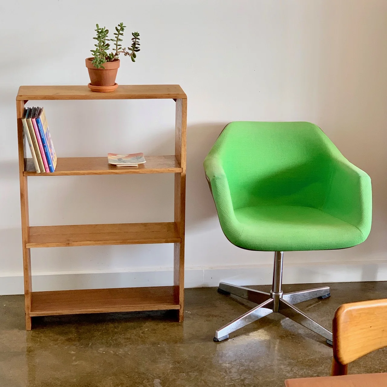 vintage bookshelf