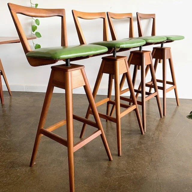 TH Brown swivel bar stools