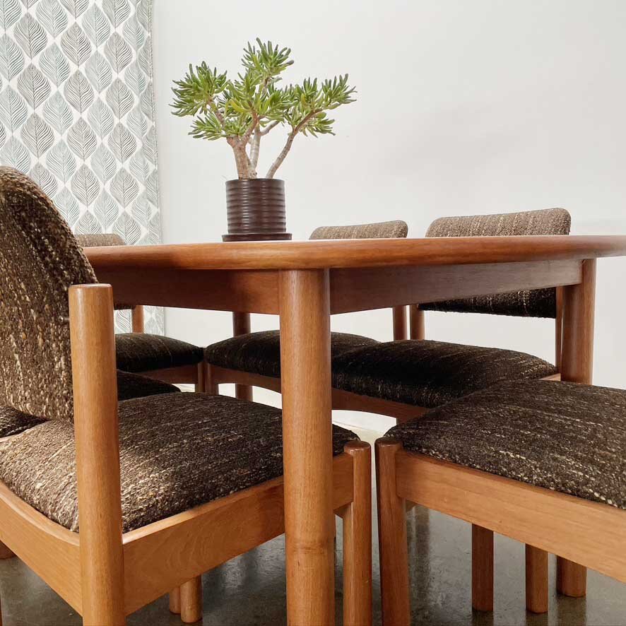 Teak extension dining set