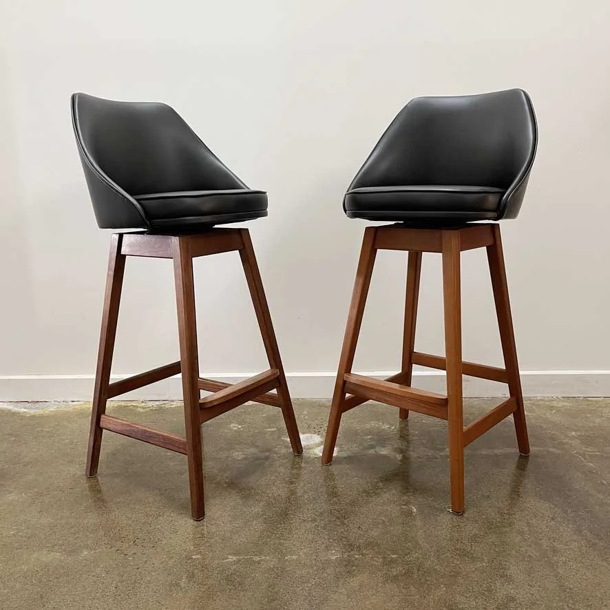 Mid-century swivel stool x 2
