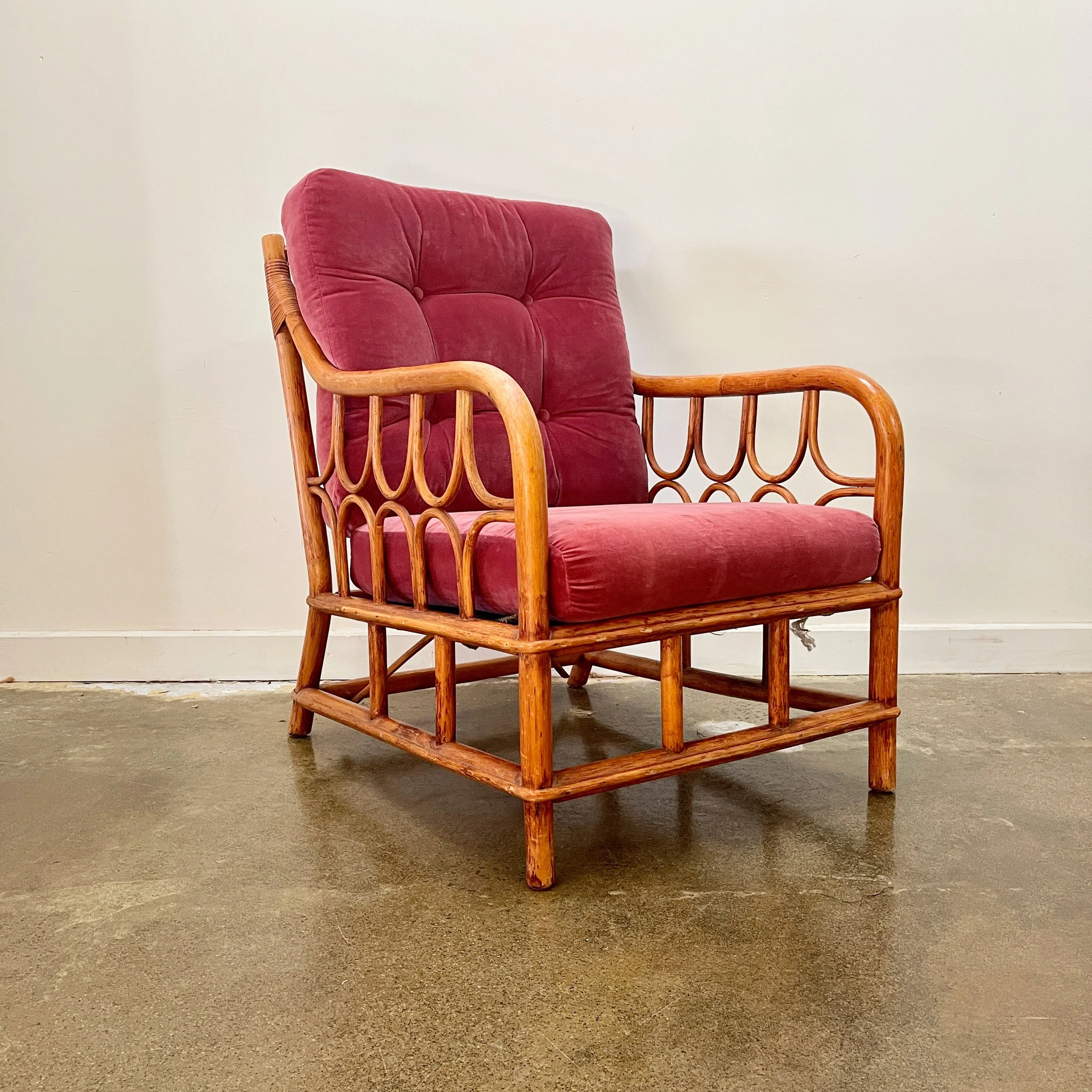 Retro cane armchair