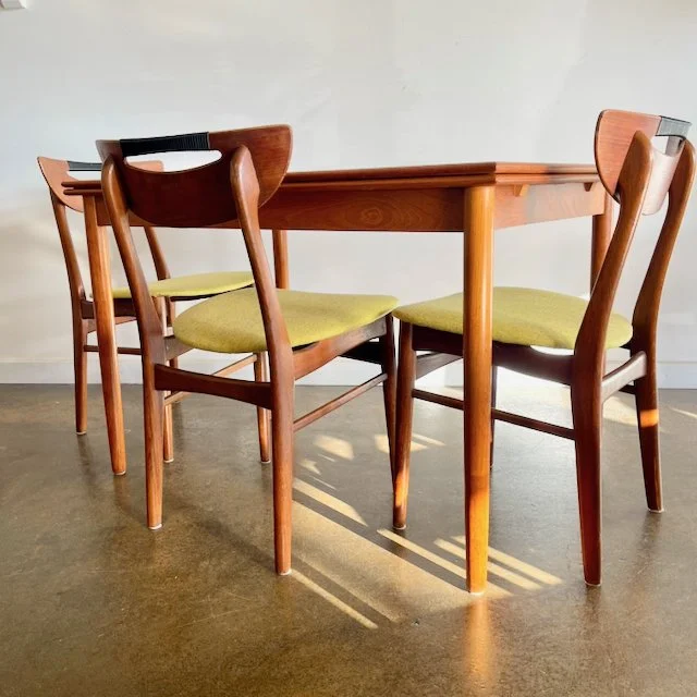 Teak extension dining table