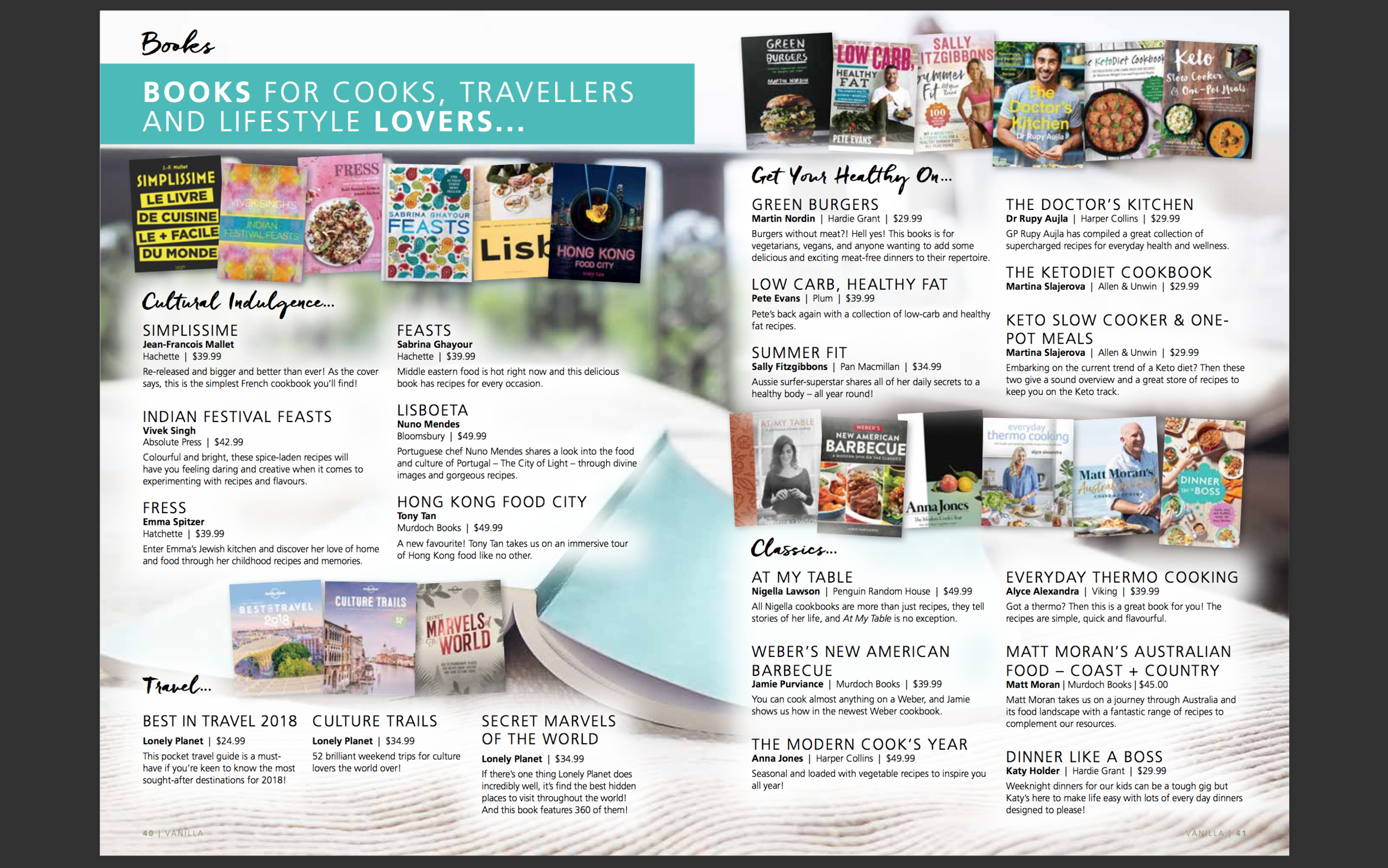 Books for Cooks, Travellers & Lifestyle Lovers