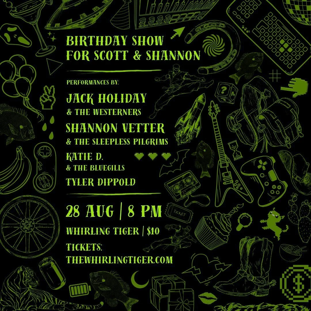 Super excited to announce this show with lots of friends to celebrate me and @scottisjack &lsquo;s birthday. We have the same birthday and we&rsquo;re rock no roll buds for life. Featuring performances by @jackholidayandthewesterners , @diditkatie @t