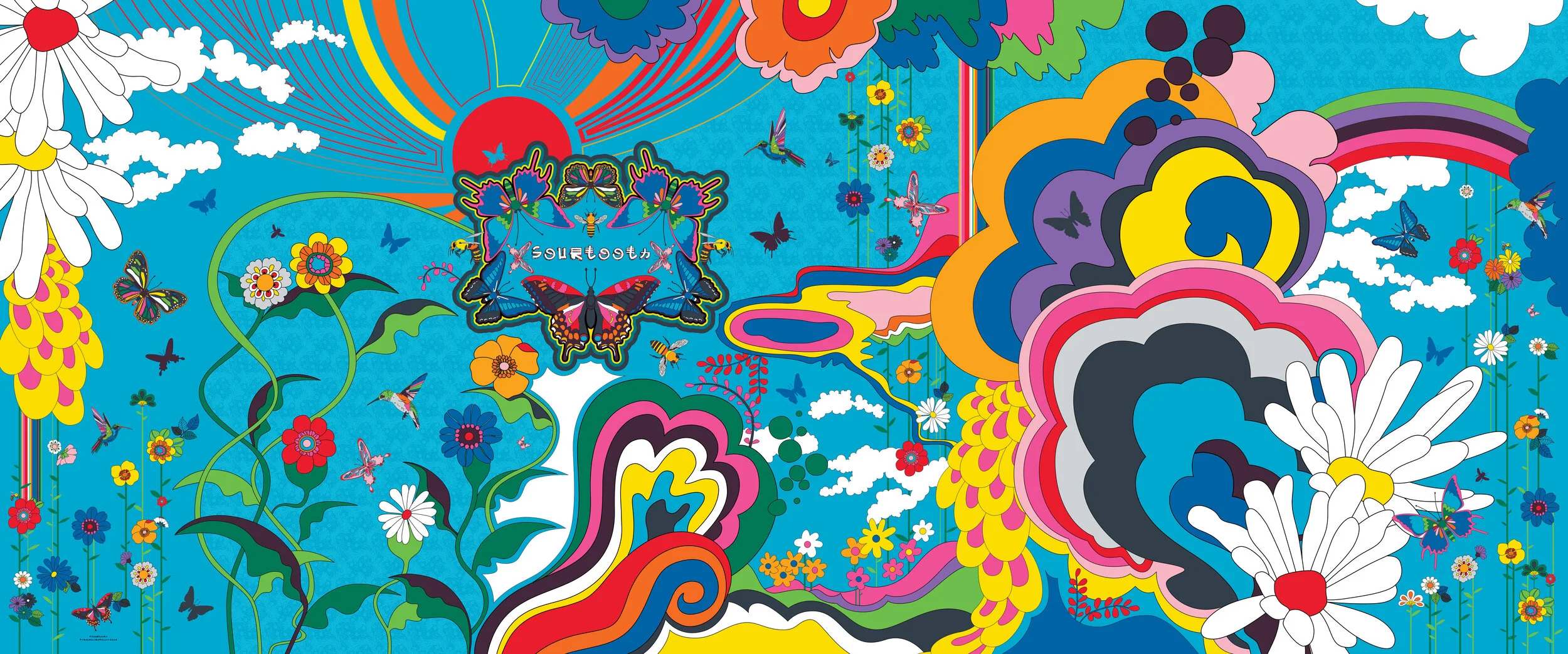 This is the main Mural for Sourtooth 211” x 88”
