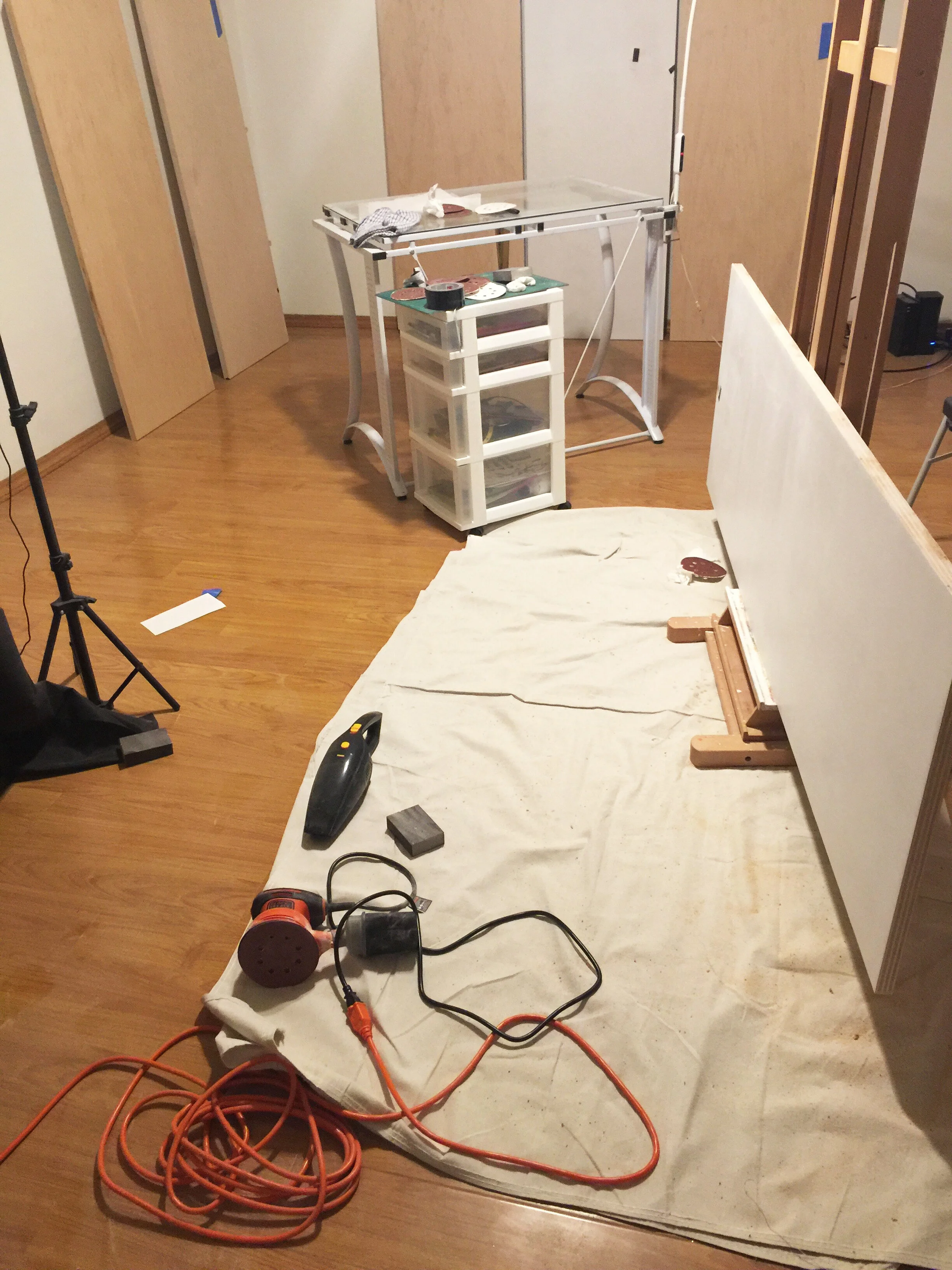 Industrial sanding - work in progress.