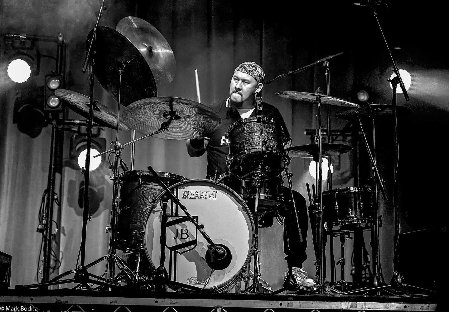 Shot by @markybphotography at @bluesfestbyronbay with @lachydoley &amp; The Horns of Conviction.

What a fun show that was! Looking forward to the new album tour that kicks off next weekend! Tour dates/tickets on my website. 

#drummer #jackiebarnes 