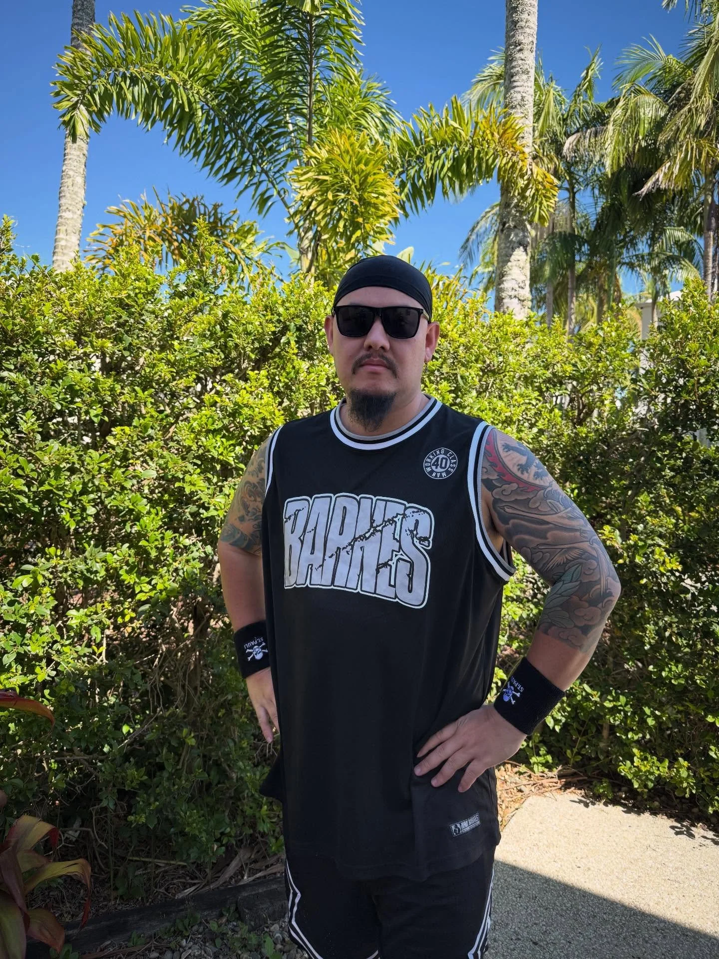 Repping some of the new @jimmybarnesofficial tour merch 🤘🏽
Loving this Basketball Jersey!

Gearing up to head down to NSW for a couple of massive JB shows to finish the year. We are playing Bimbadgen Estate in the Hunter Valley this Saturday follow