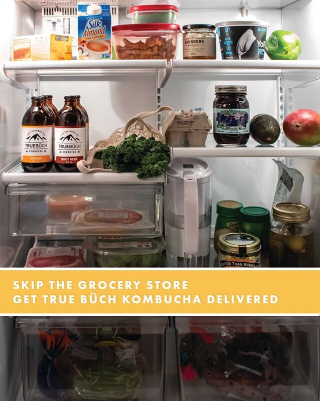 Friendly reminder that ordering your groceries + favourite kombucha for delivery this weekend &gt; going outside in this snow + long lines at grocery stores 🙌🙌 #DYK you can get our kombucha delivered right to your door from our friends @spuddeliver