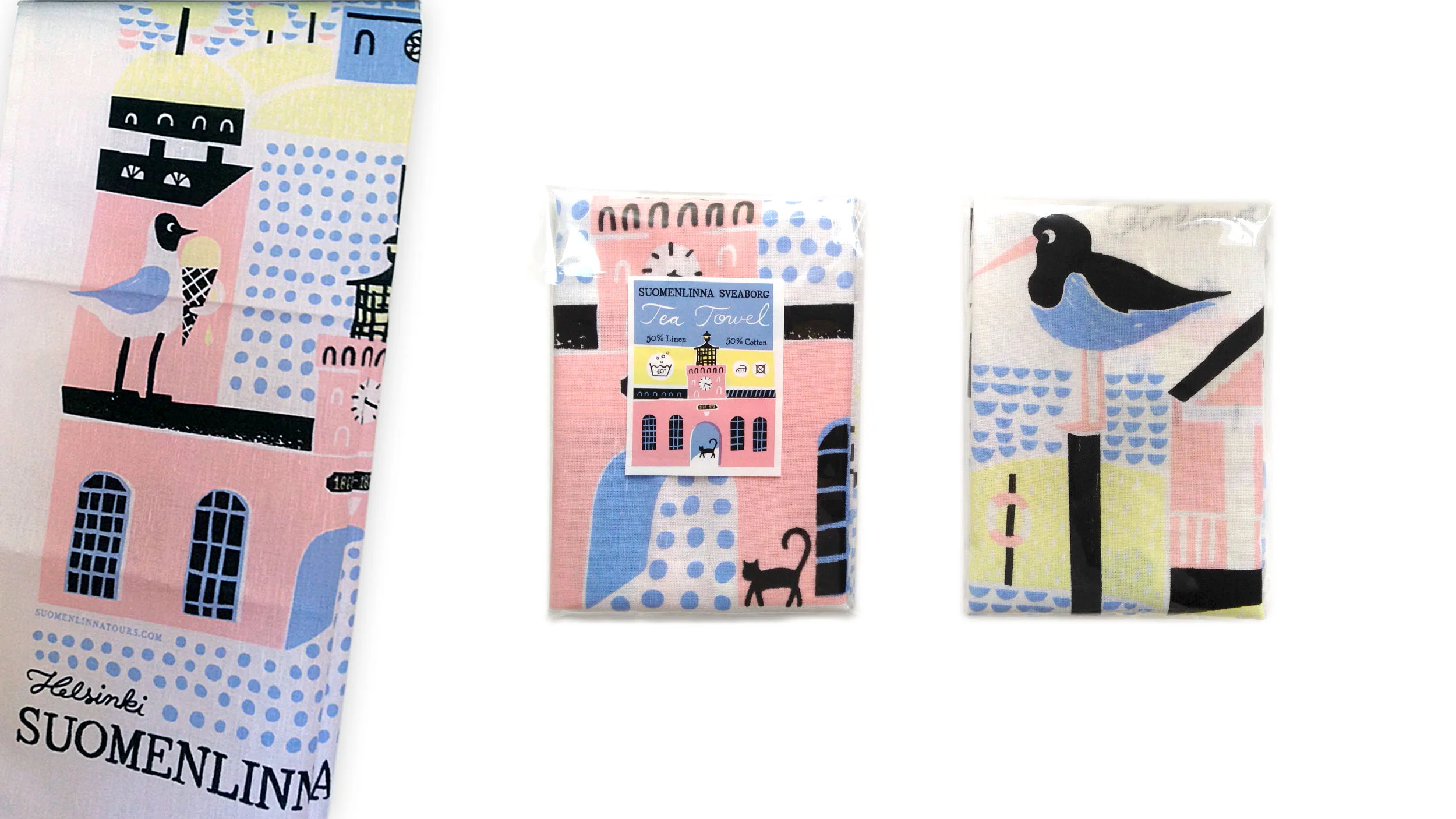 Design for tea towel, 2016 Suomenlinna Sveaborg