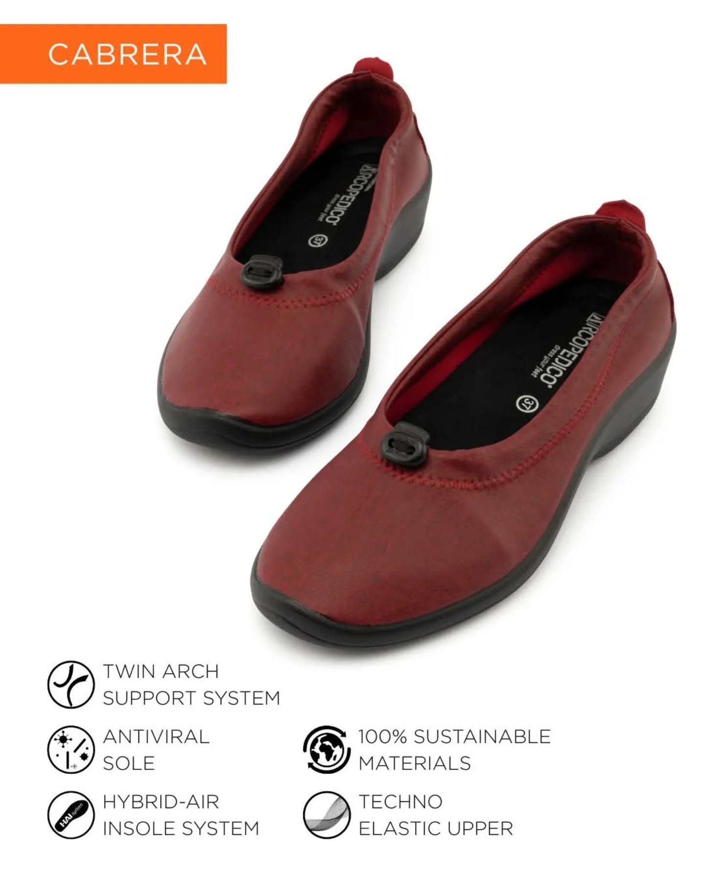 The name might have changed, but the concepts remain the same.... Meet the CABRERA ballet by @arcopedico.official #madeinportugal🇵🇹 #sustainablefootwear #theultimatetravelshoe #twinarchsupport #technoelasticupper #arcopedicoshoes