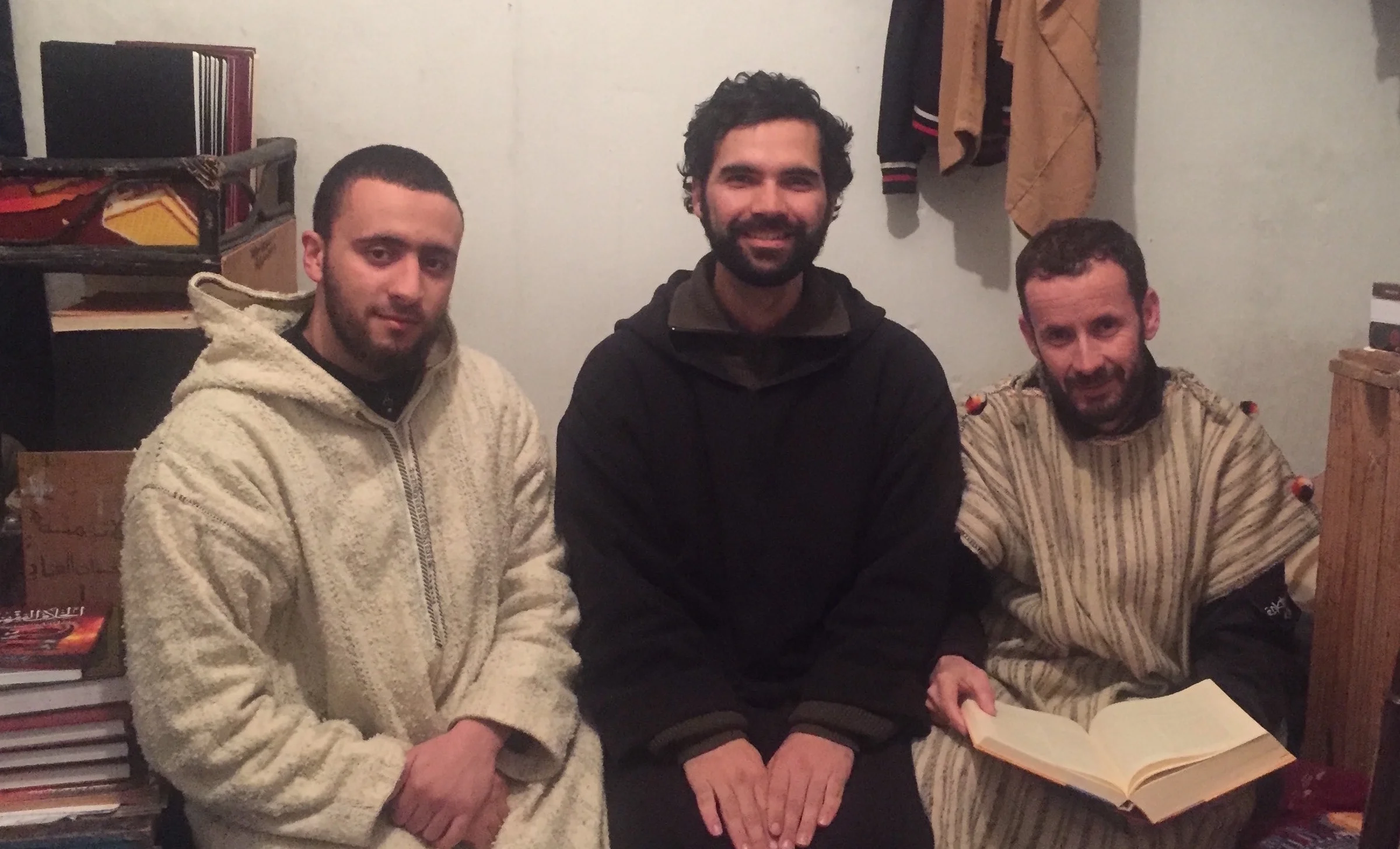 Mohamed Acharki and his fellow students.