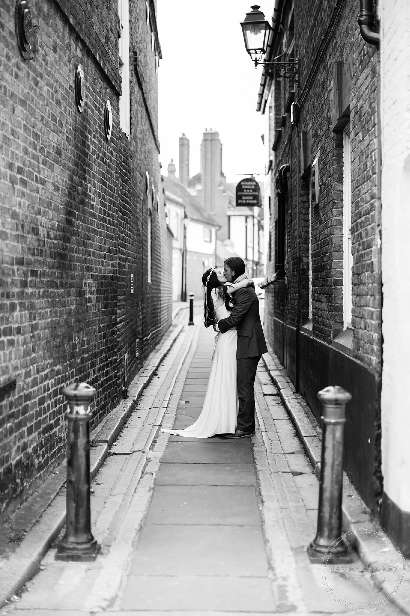 Boho bride and groom