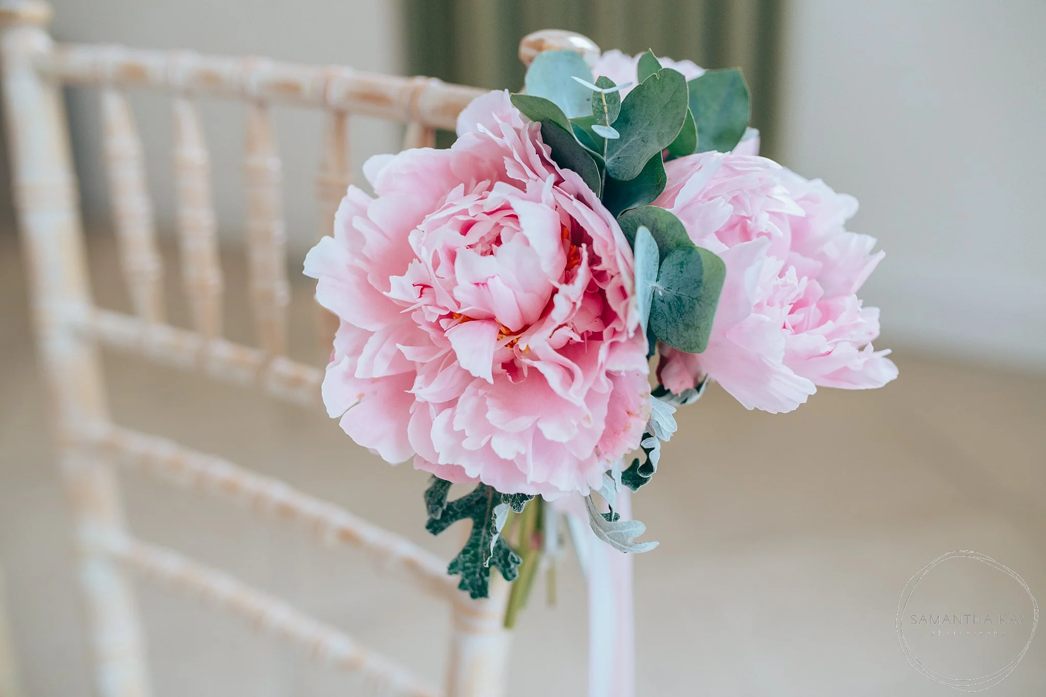 Pink wedding flowers