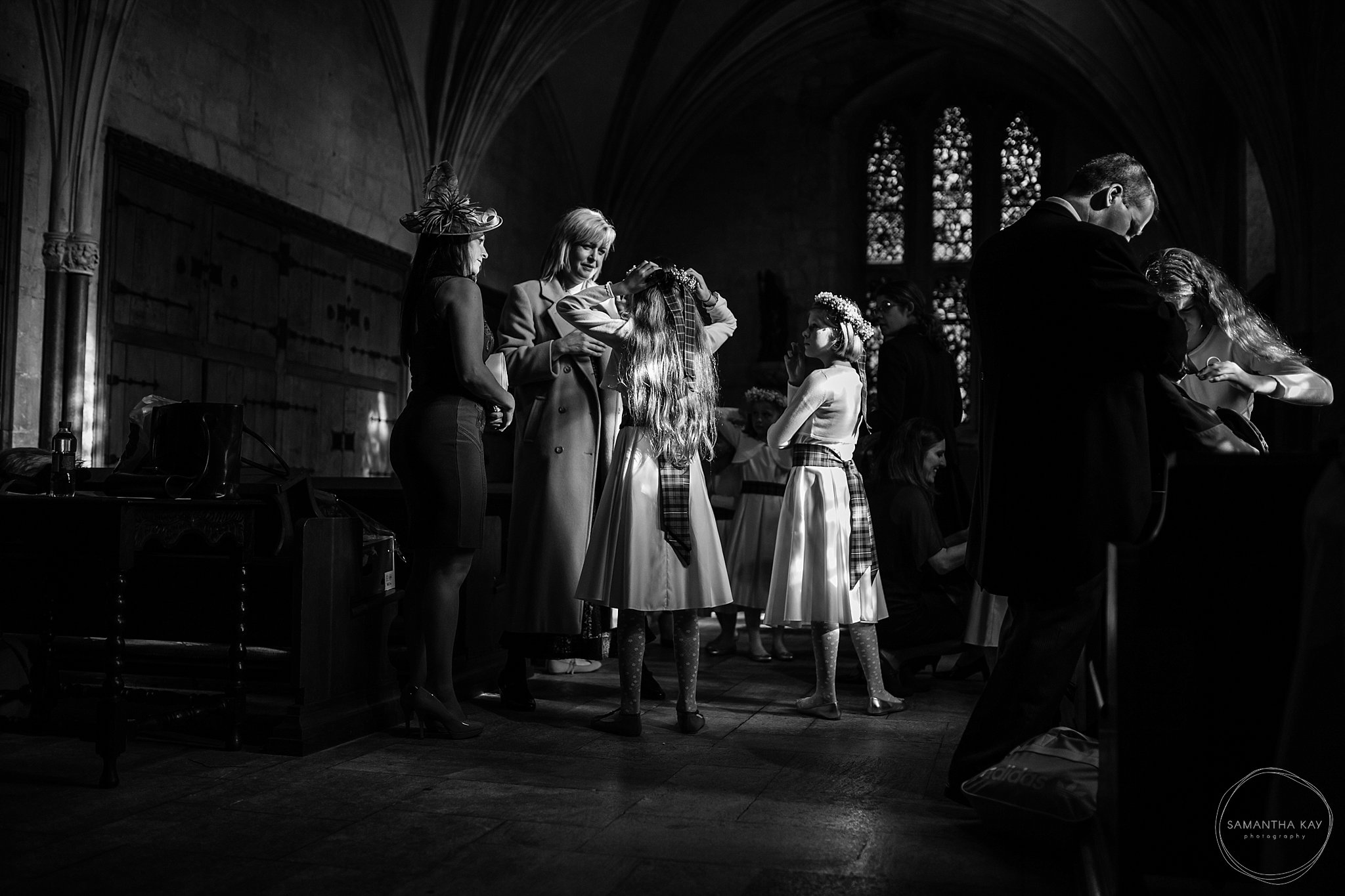 Black and white wedding photography
