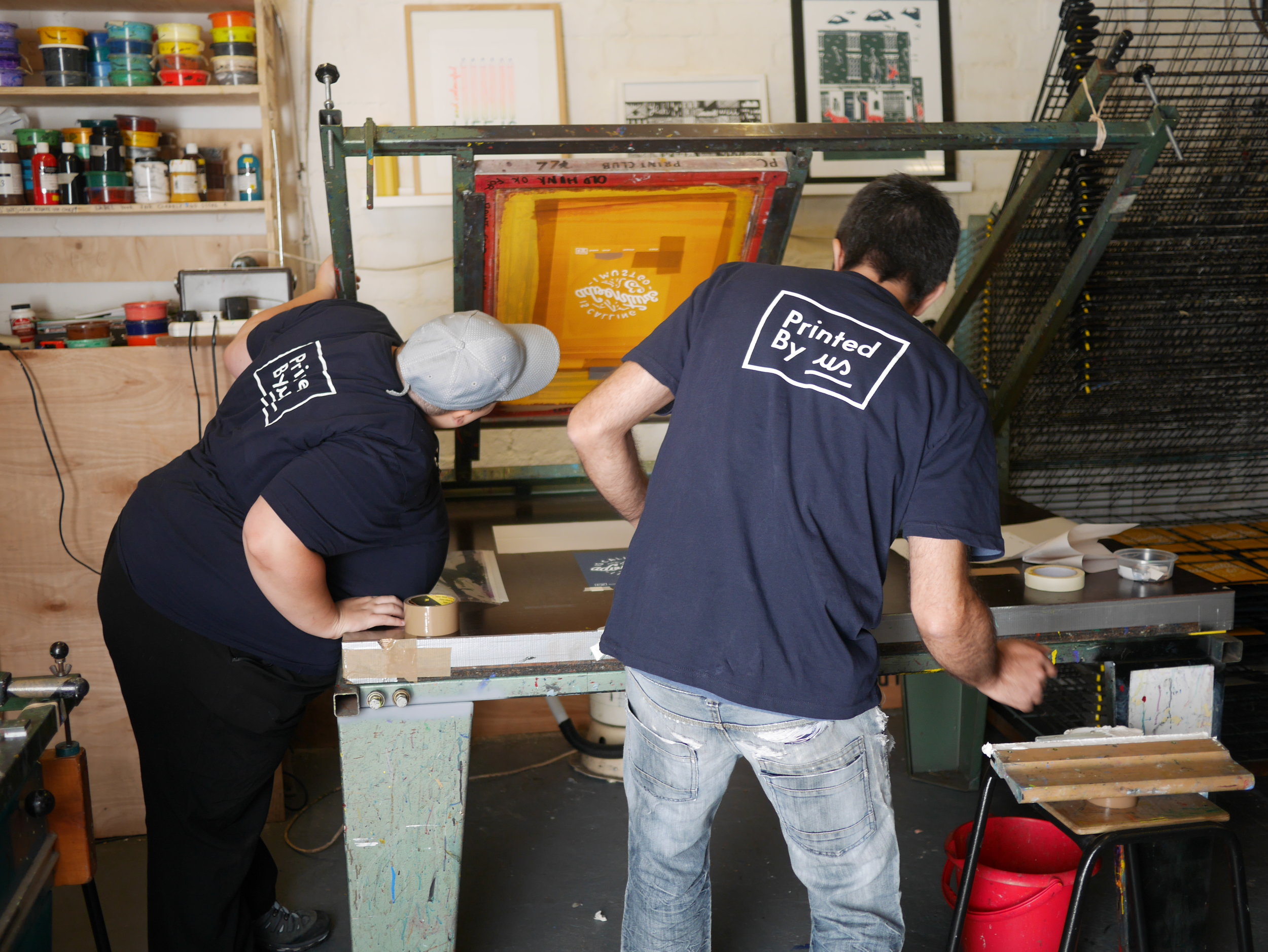 Danielle and Hugo knocking some high quality prints out. Teamwork makes the dream...happen as they say.