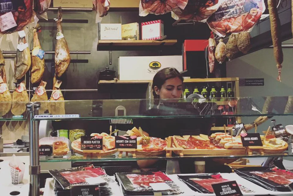 Iberico Schinken bei Jabugo in den DeFoodHallen.