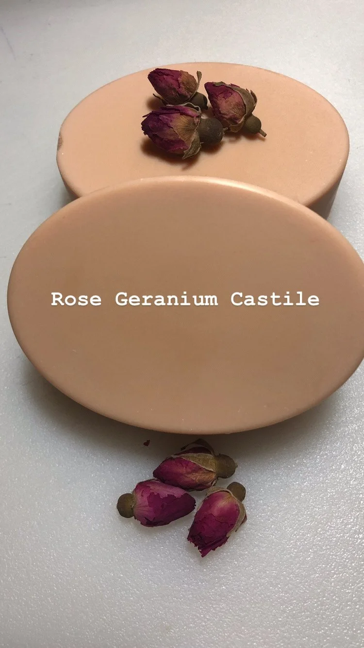 Pure Rose Geranium Castile soap