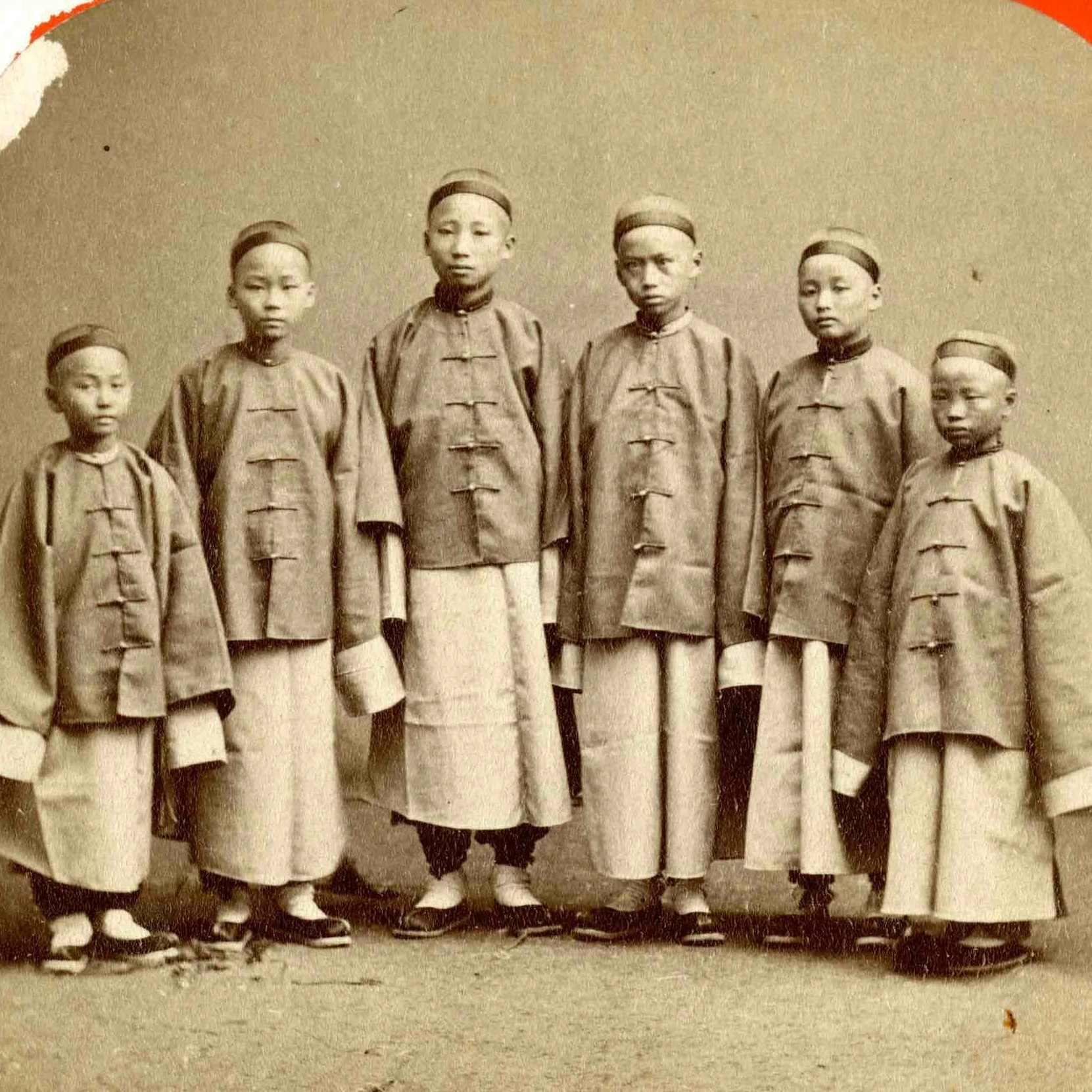 "Some of the Chinese students as they landed in San Francisco in 1872," Thomas E. LaFargue Papers, 1873-1946, 2-1-5, Manuscripts, Archives, and Special Collections, Washington State University Libraries. Used by permission.