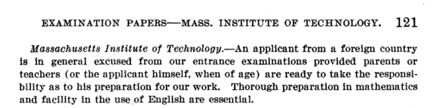 From John Fryer, Admission of Chinese Students to American Colleges , U.S. Government Printing Office, 1909.