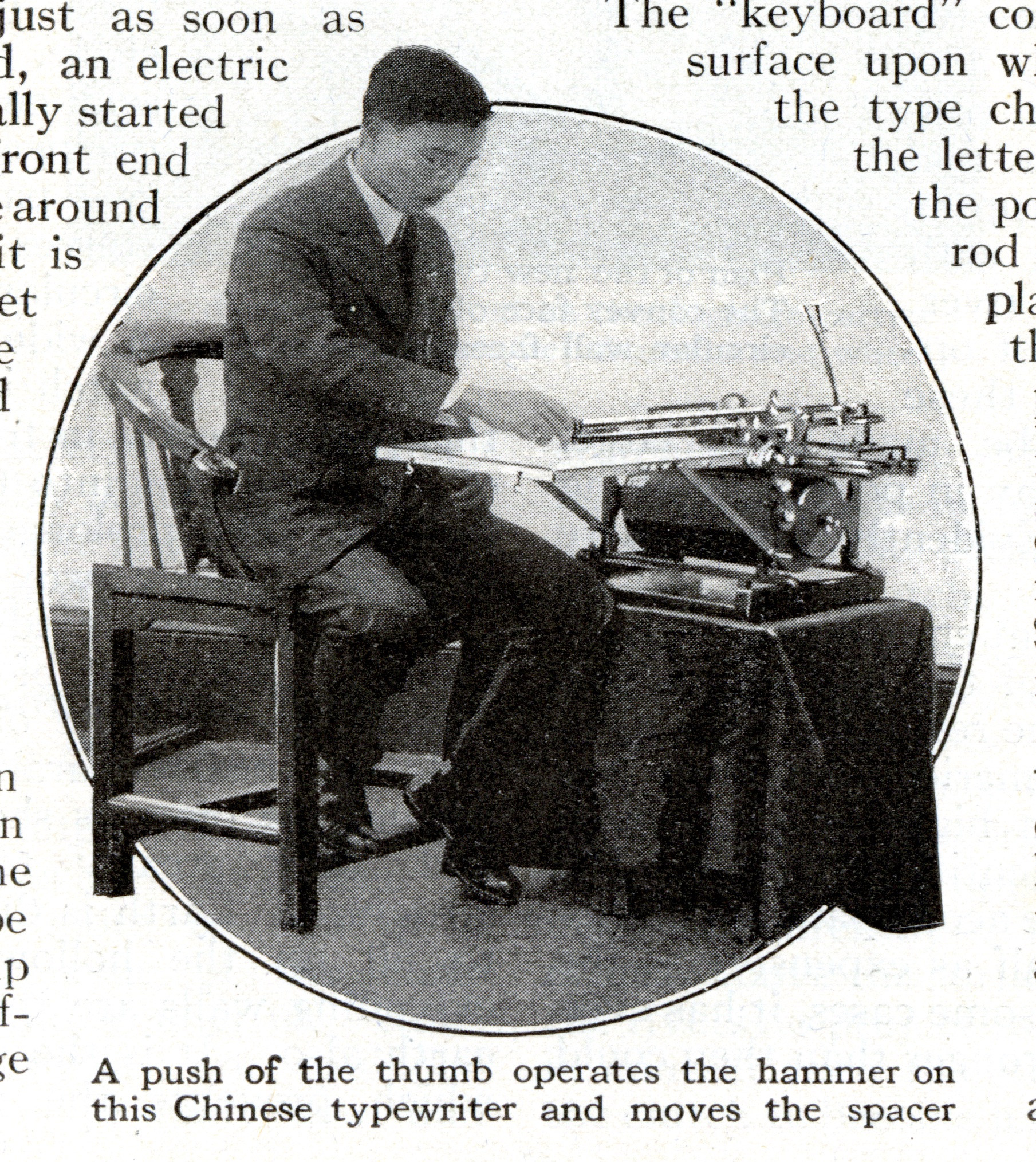 “It Takes Four Thousand Characters to Typewrite in Chinese.” Popular Science Monthly 90, no. 4 (April 1917): 599. Permission secured by Thomas Mullaney.