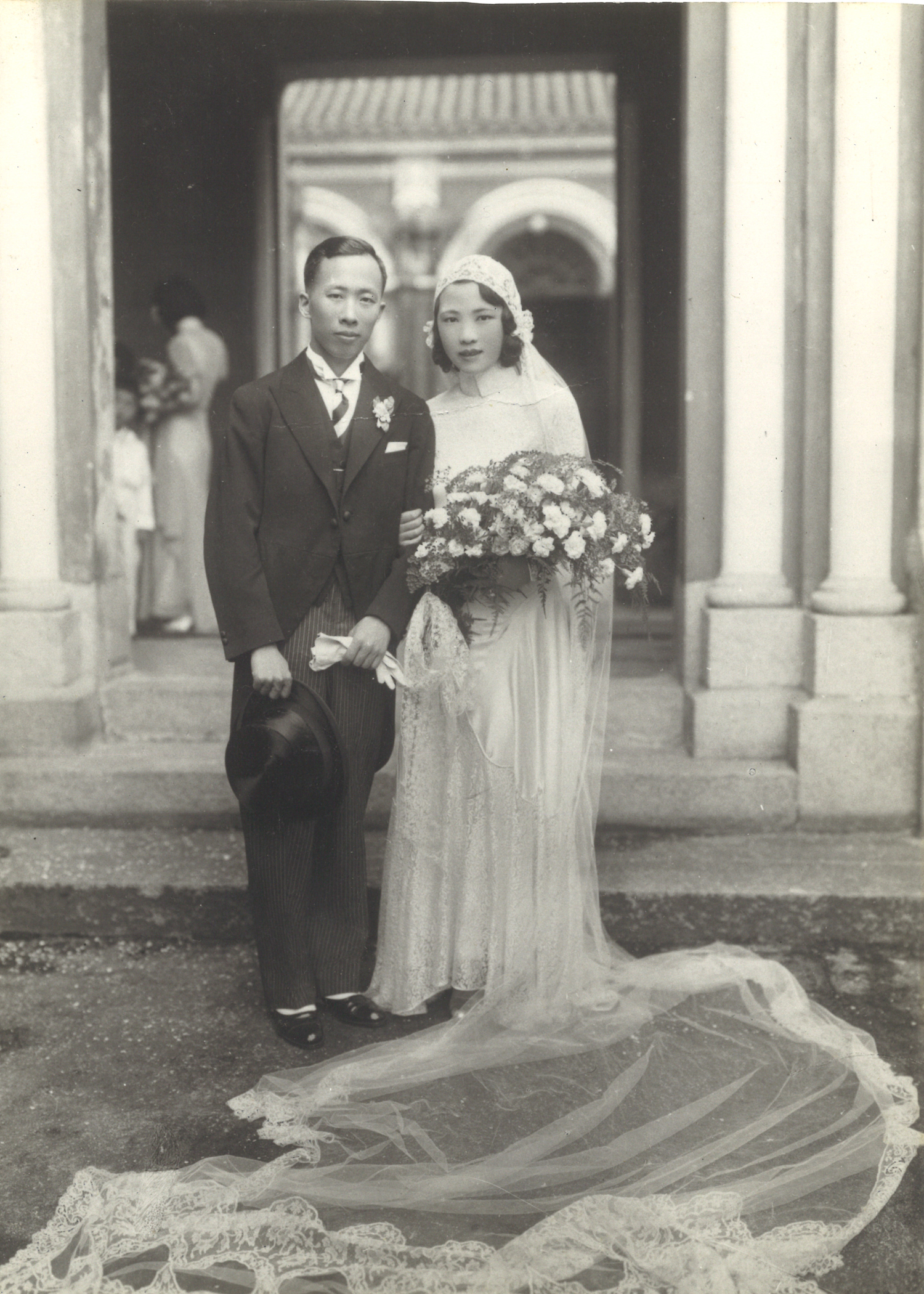 CH Lam and WK Au wedding, Union Church Hong Kong, 1932. Courtesy Dr. Samuel Lam.