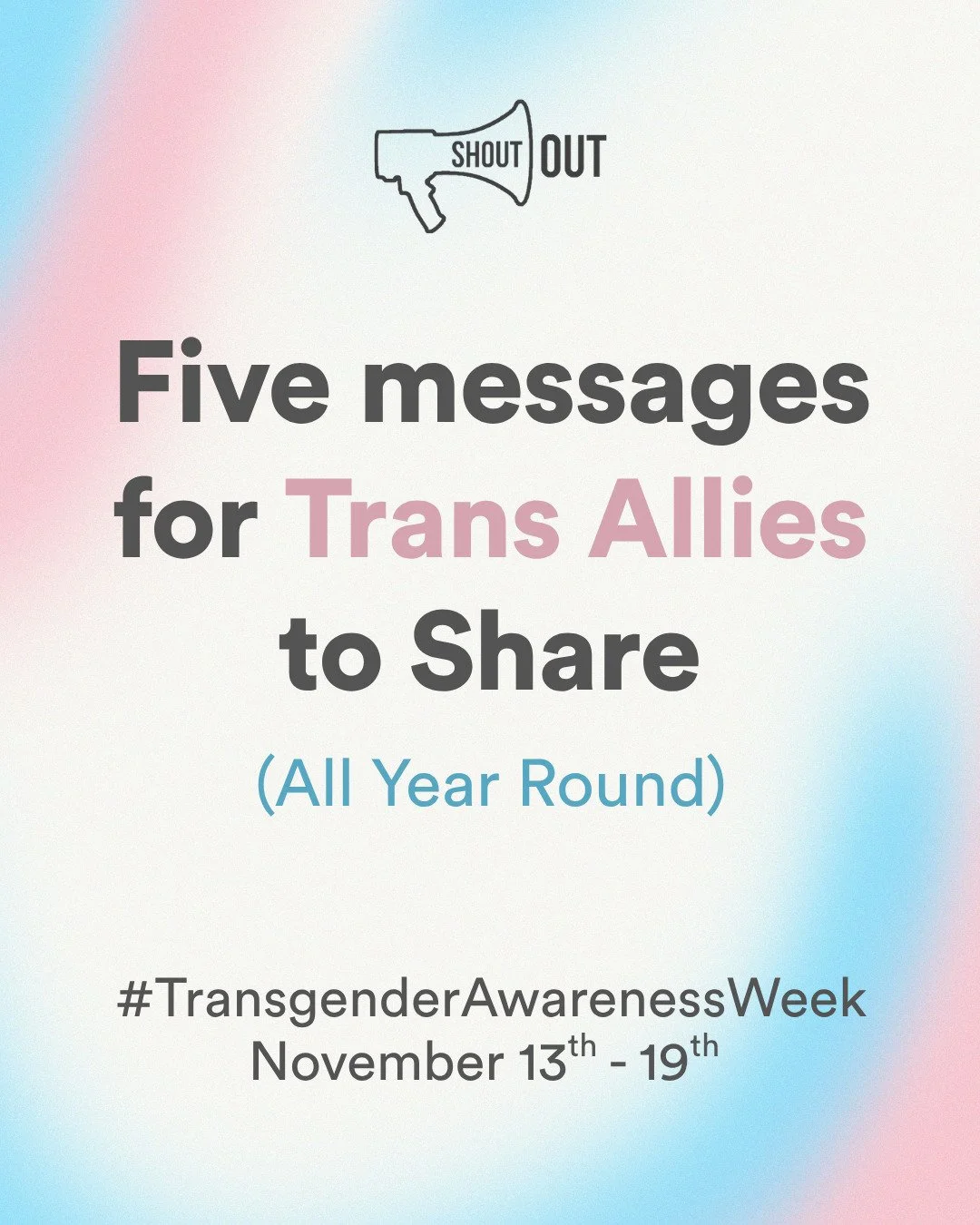 🩷🩵 It&rsquo;s #TransAwarenessWeek, but allyship isn&rsquo;t a one-week thing.

Trans people have always been part of our communities, families, and workplaces. The best thing we can all do is keep showing respect, listening, and learning, all year 
