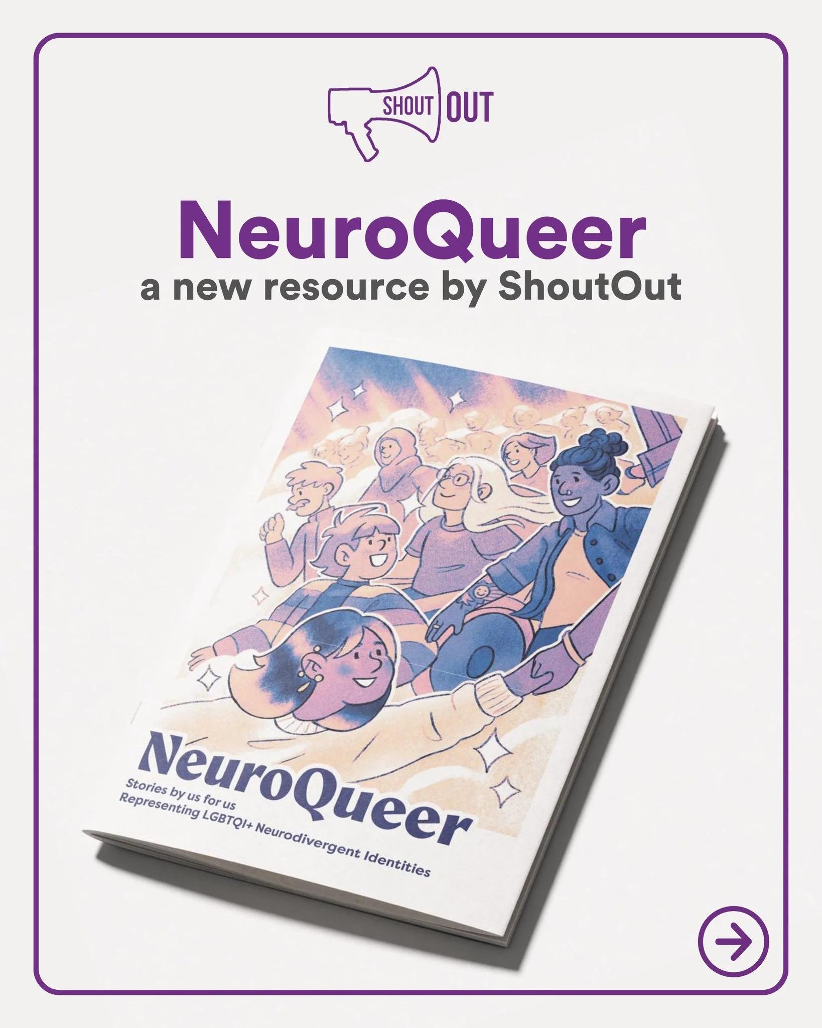 Introducing our brand new resource:

#NeuroQueer: Stories by us for us. Representing LGBTQI+ Neurodivergent Identities

This booklet explores what it means to be both neurodivergent and LGBTQI+, two identities are rarely talked about together.

📥 Do