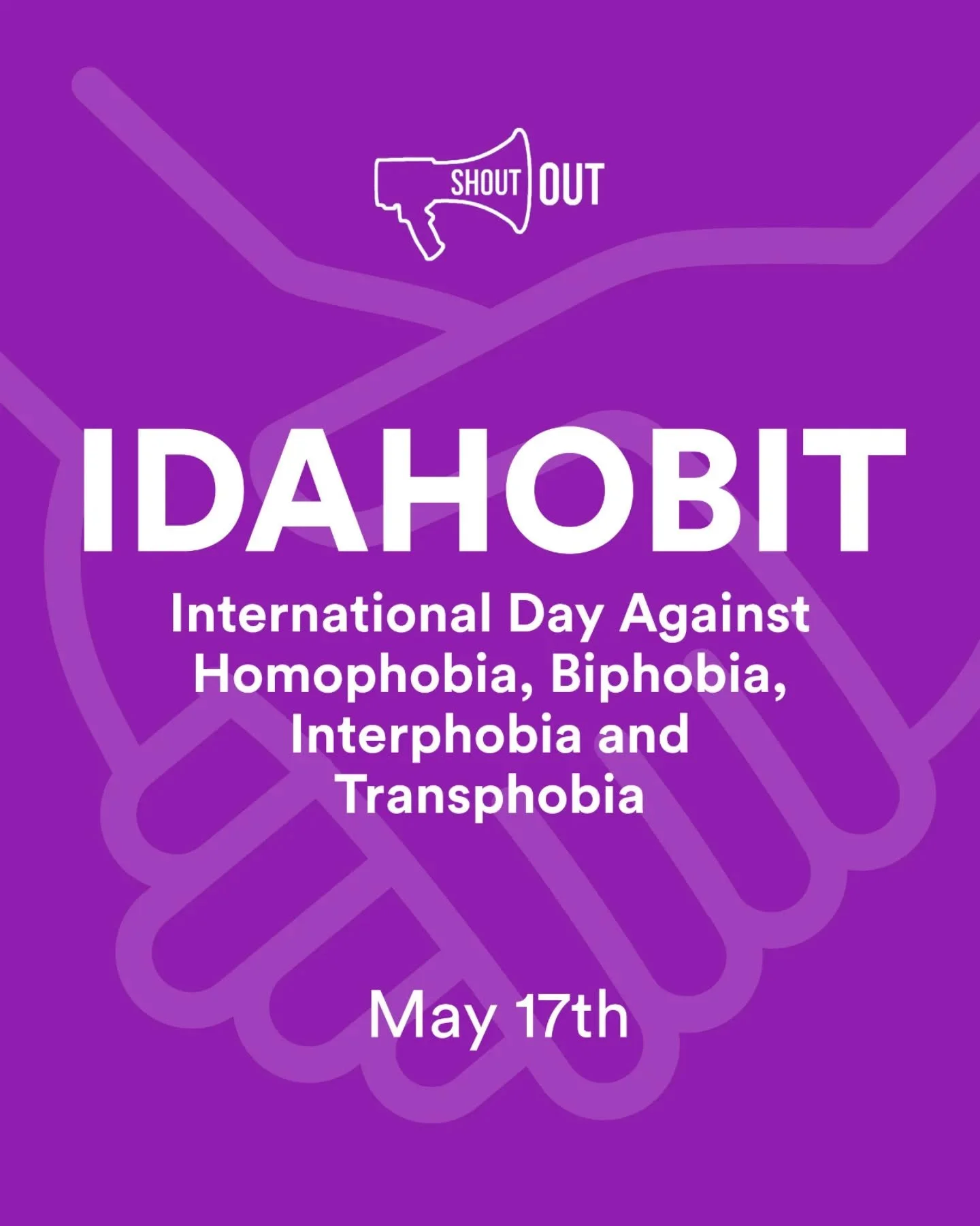 #IDAHOBIT stands for International Day Against Homophobia, Biphobia, Interphobia and Transphobia.

Today and every day, we stand for the respect, inclusion and celebration of LGBTQI+ people.

🏳️&zwj;🌈 No one should have to fight to exist safely, op