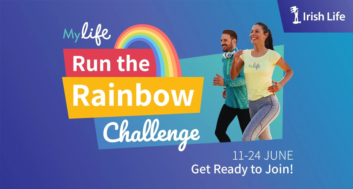 🌈 Join MyLife&rsquo;s Run the Rainbow Challenge! @irishlife.ie

👟 Get ready to track 100Km over 14 days (that's just over 7km a day) in MyLife&rsquo;s Run the Rainbow Challenge from 11th to 24th June.

🎯 Hit the 100km target to be entered into a d