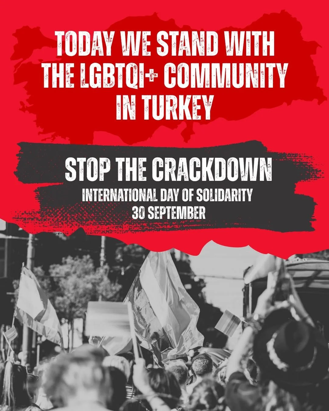 𝐓𝐎𝐃𝐀𝐘 𝐖𝐄 𝐒𝐓𝐀𝐍𝐃 𝐖𝐈𝐓𝐇 𝐓𝐇𝐄 𝐋𝐆𝐁𝐓𝐐𝐈+ 𝐌𝐎𝐕𝐄𝐌𝐄𝐍𝐓 𝐈𝐍 𝐓𝐔𝐑𝐊𝐄𝐘.

Today, ShoutOut is standing in solidarity with LGBTQI+ people, activists, human rights defenders and independent civil society organisations in Turkey.

The