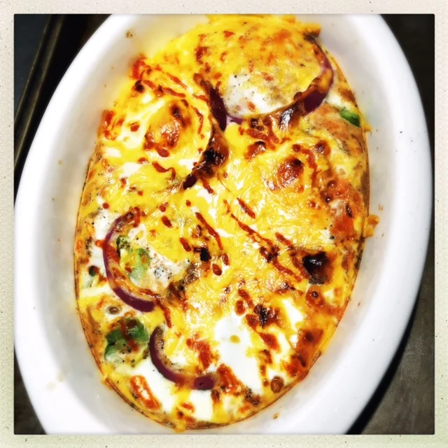 Fresh out of the oven after baking and broiling, your eggs are ready for garnish!