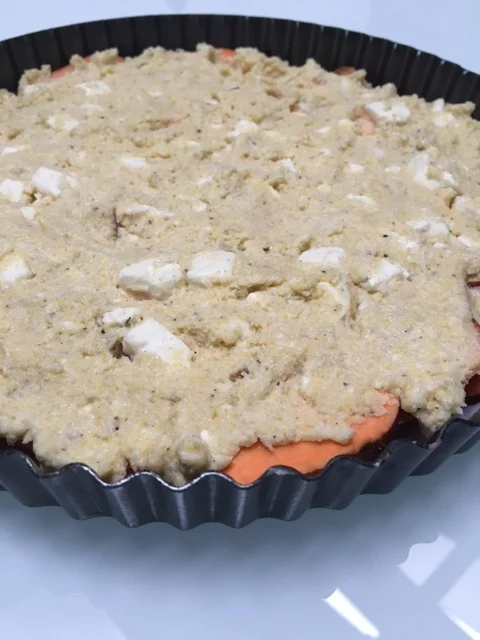 Carefully press filling onto crust.