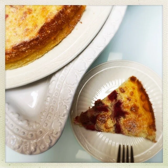 Rhubarb Lemon Magic Custard Cake White Wop