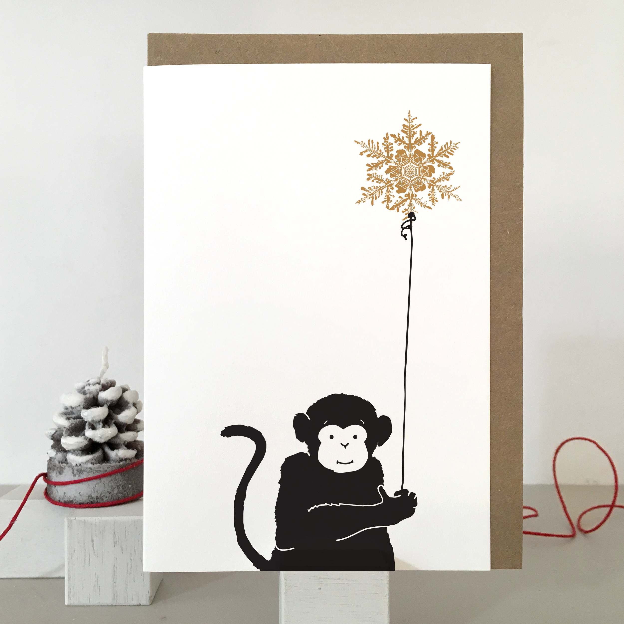 Monkey Christmas Card: SB07_monkey