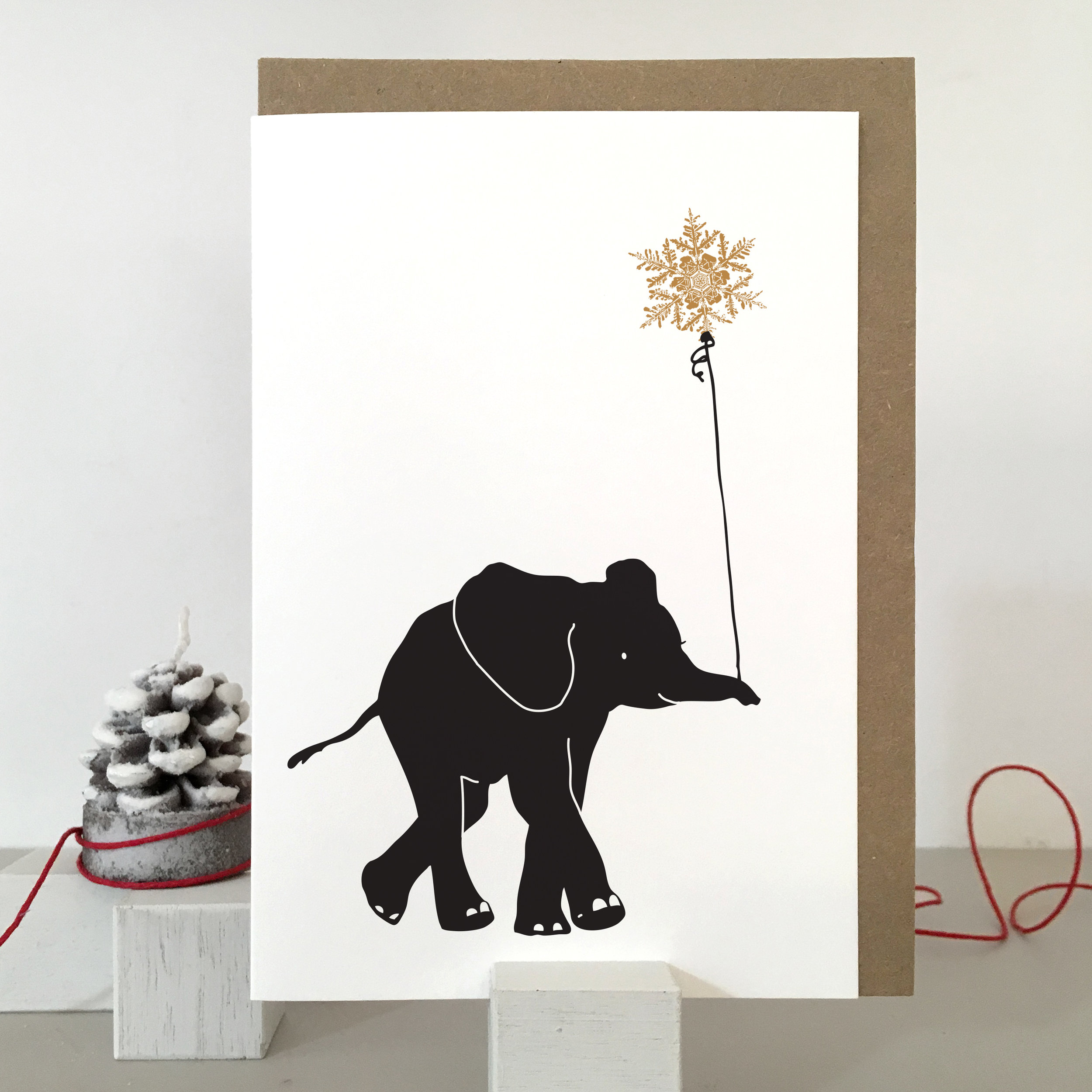 Elephant Christmas Card: SB05_elephant