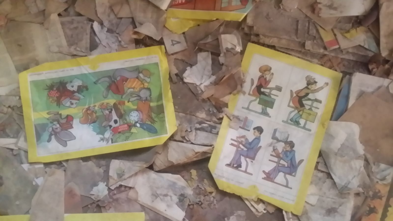 Todos los habitantes de Pripyat -la ciudad dormitorio edificada para los empleados de la central de Chernobyl- tuvieron que salir de manera inmediata. Hoy es una ciudad fantasma con recuerdos en sus edificios. Esta imagen pertenece a la escuela.