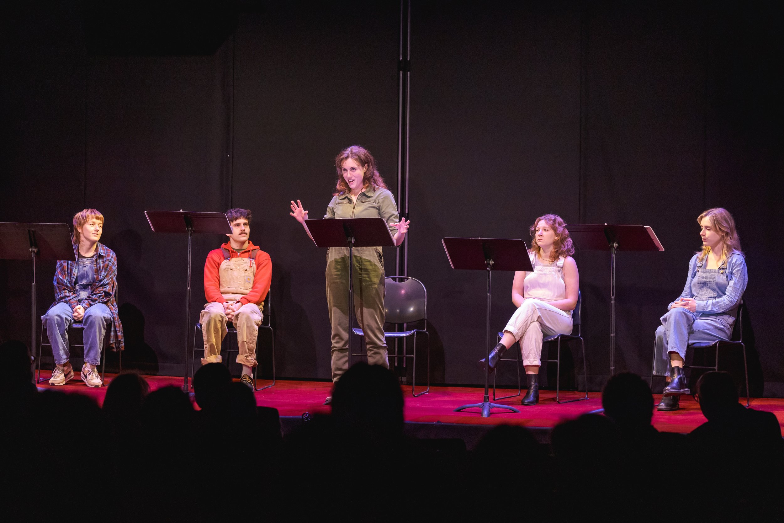   Taylor Trensch, Marina Shay, Hawley Gould, Kayli Carter, &amp; Meghan McLeod in the 2023 DGF Presentation (Photo by Rebecca J Michaelson)  