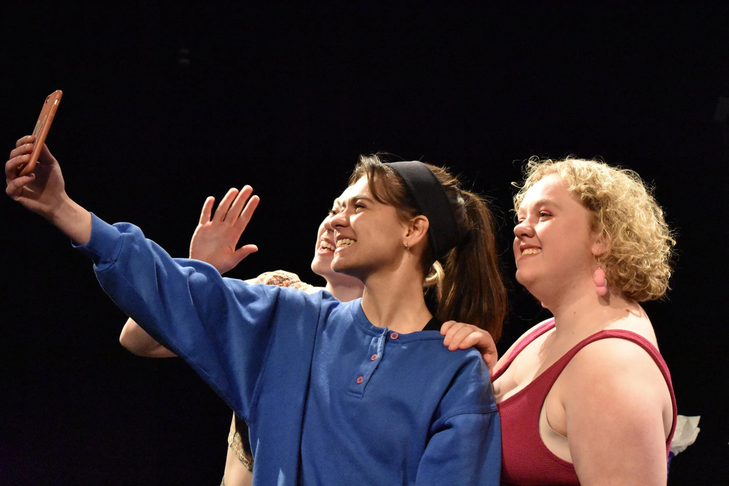   Cate Lightbody, Atlas Kessinger, and Emma Massey in the 2023 Student Production at Wright State University (Photo by Ashley Ortel &amp; John Cuozzo)  