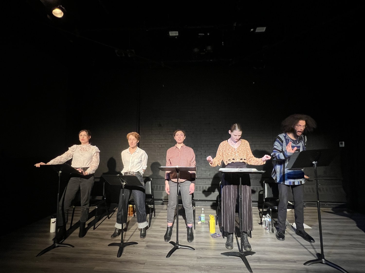 Katie Lynn Sinicki, Hawley Gould, Kayla Zanakis, Joan Milburn, & Jordan Donica in the 2022 Equity Reading (Photo by Steph Miller)