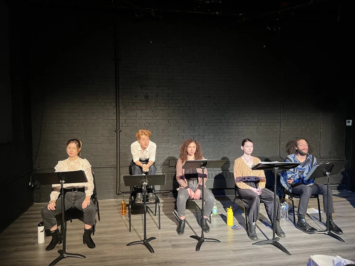 Katie Lynn Sinicki, Hawley Gould, Kayla Zanakis, Joan Milburn, & Jordan Donica in the 2022 Equity Reading (Photo by Steph Miller)